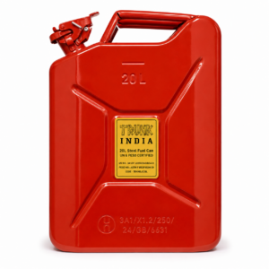 20 Litre Petrol & Diesel Jerry Can - Red Metal Fuel Can