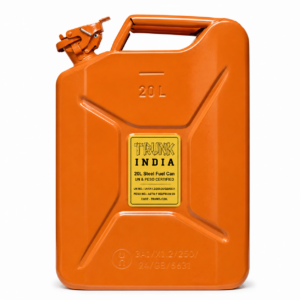 20 Litre Petrol & Diesel Jerry Can - Orange Metal Fuel Can