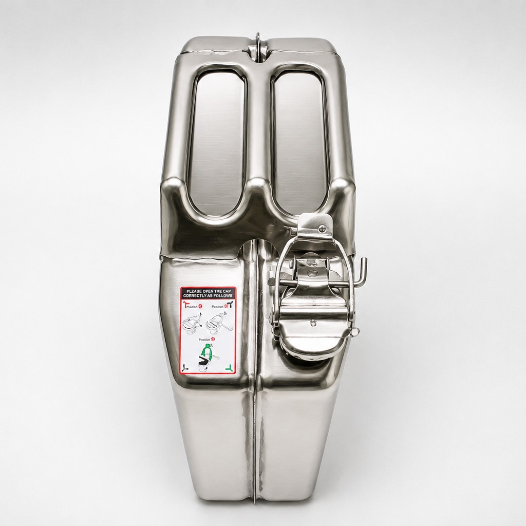20 Litre Petrol & Diesel Jerry Can - Stainless Steel Fuel Can - Image 3